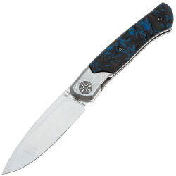 Нож NL Knives Frodo Element Вода Drop сталь M398 рукоять ZDI- Elmax/Chaotic Blue CF