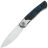 Нож NL Knives Frodo Element Вода Drop сталь M398 рукоять ZDI- Elmax/Chaotic Blue CF