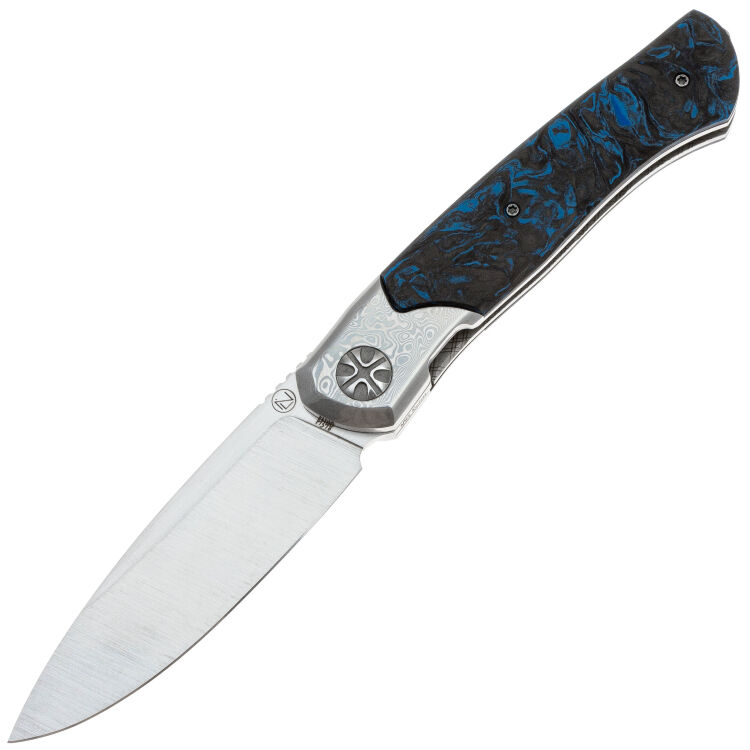 Нож NL Knives Frodo Element Вода Drop сталь M398 рукоять ZDI- Elmax/Chaotic Blue CF