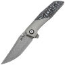 Нож Kansept Deadite сталь Damascus рукоять Black-White Carbon Fiber/Ti