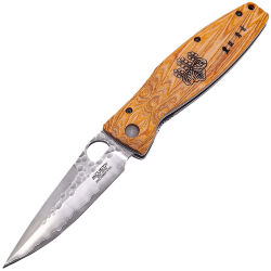 Нож Mcusta Sengoku Toyotomi Hideyoshi сталь SPG2 San-Mai рукоять Yellow Pakka Wood (MC-0182G)