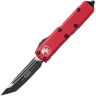 Нож Microtech UTX-85 T/E black сталь M390 рукоять Red Aluminium (233-1RD)