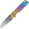 Нож Vosteed Parallel stonewash сталь S35VN рукоять Iridescent Crackle Titanium