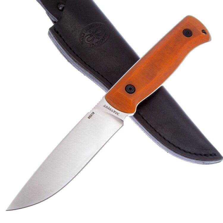 Нож Стриж-Т ЦМ сталь 95Х18 рукоять G10 оранжевый (АиР Златоуст)