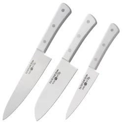 Набор из 3-х кухонных ножей Hatamoto Sakana сталь AUS-8 рукоять пластик
