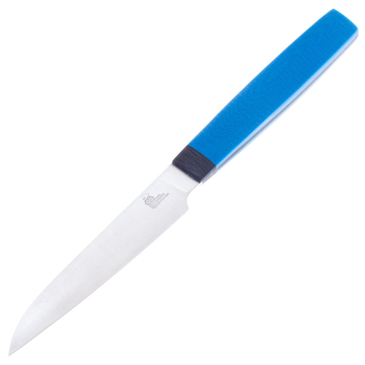 Нож кухонный Owl Knife Овощной P100 сталь N690 рукоять синий G10