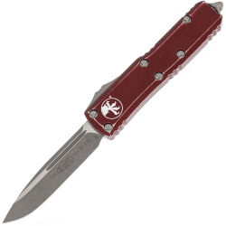 Нож Microtech UTX-85 S/E apocalyptic сталь M390 рукоять Distressed Merlot Red Aluminium (231-10DMR)