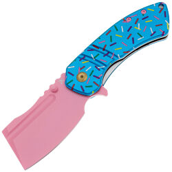 Нож Kansept Korvid M+ pink сталь 154CM рукоять Blue Donut Aluminum