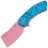 Нож Kansept Korvid M+ pink сталь 154CM рукоять Blue Donut Aluminum