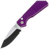 Нож Pro-Tech/Strider PT+ DLC/Satin сталь MagnaCut рукоять Gridlock Purple Aluminum
