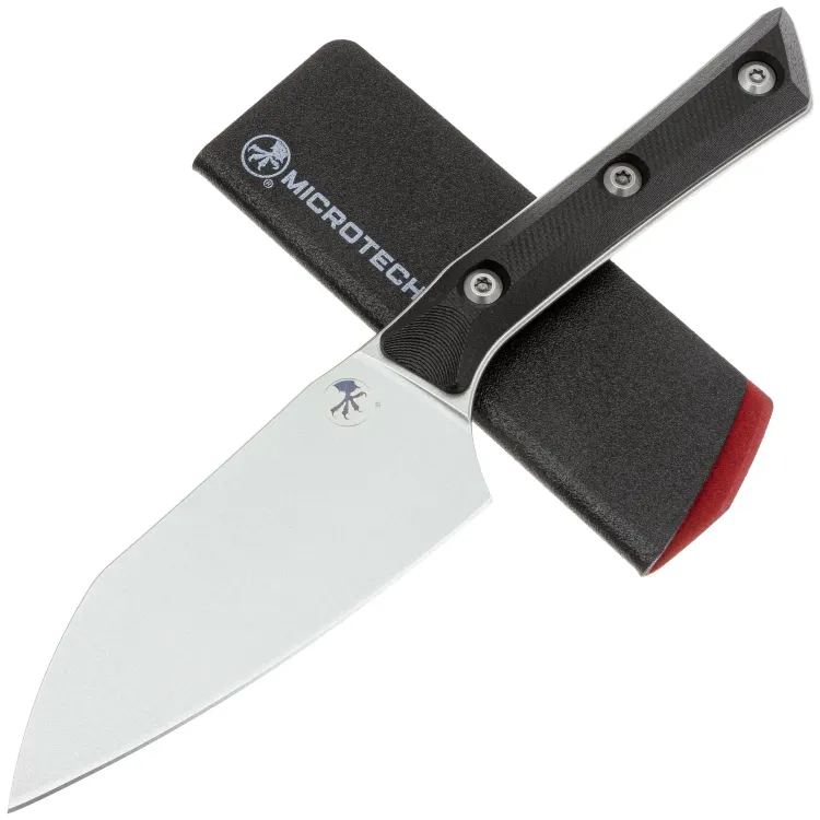 Нож кухонный Microtech 4" Santoku сталь M390MK рукоять Black G10 (3300-10BK)