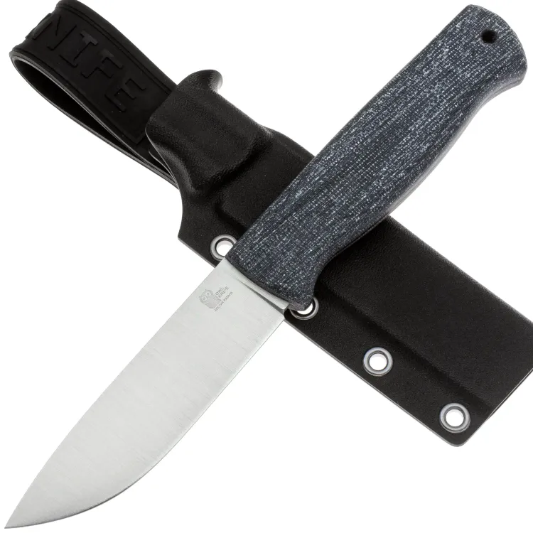 Нож Owl Knife Hoot сталь Elmax рукоять микарта Джинс серая