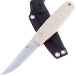 Нож Owl Knife North-XS сталь S90V рукоять микарта Джинс бежевая