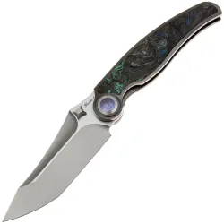 Нож Rike Knife Hunter 1 сталь CPM-S90V рукоять Dark Gray Ti/Blue Green Carbon Fiber
