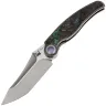 Нож Rike Knife Hunter 1 сталь CPM-S90V рукоять Dark Gray Ti/Blue Green Carbon Fiber