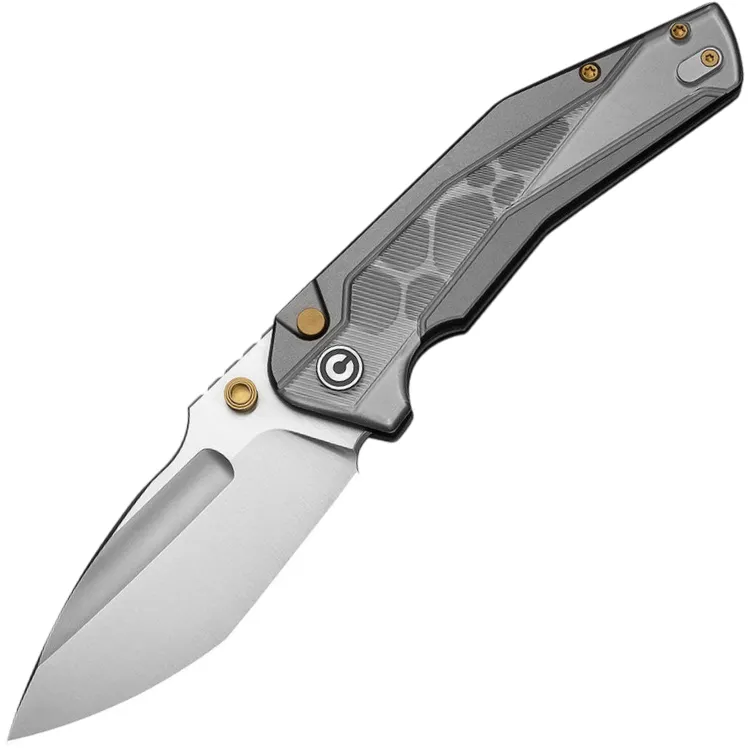 Нож CIVIVI Wellmax satin сталь 14C28N рукоять Gray Aluminum/Polished Clear Lexan (C24008C-1)
