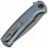 Нож ZT 0044 stonewash сталь S90V рукоять Blue Titanium (0044BLU)