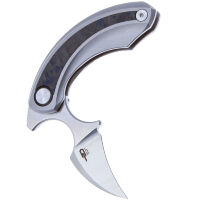 Нож Bestech Strelit сталь M390 рукоять Gray Ti/Blue Marble CF (BT2103D)