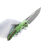 Нож TuoTown Guerrero сталь M390 рукоять Green Crystal Ti/Green Carbon Fiber