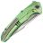 Нож TuoTown Guerrero сталь M390 рукоять Green Crystal Ti/Green Carbon Fiber