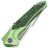 Нож TuoTown Guerrero сталь M390 рукоять Green Crystal Ti/Green Carbon Fiber