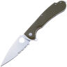 Нож Daggerr Resident DL serrated stonewash сталь 8Cr14MoV рукоять Olive FRN