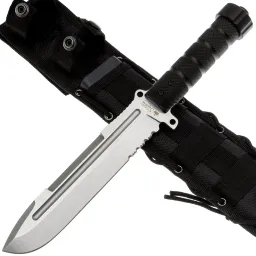 Нож Kizlyar Supreme Survivalist-Z сталь D2 Stonewash рукоять Black Aluminium