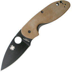 Нож Spyderco Efficient Black сталь 8Cr13MoV рукоять Brown G10 (C216GPBNBK)