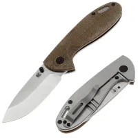 Нож Kristal Zaponka Mega cталь D2 Satin рукоять Natural Micarta/Ti