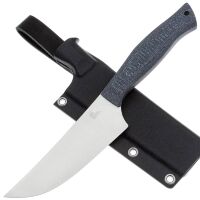 Нож кухонный Owl Knife Пчак полевой сталь N690 рукоять микарта Джинс серая
