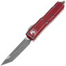 Нож Microtech UTX-85 T/E apocalyptic сталь M390 рукоять Distressed Merlot Red Aluminium (233-10DMR)