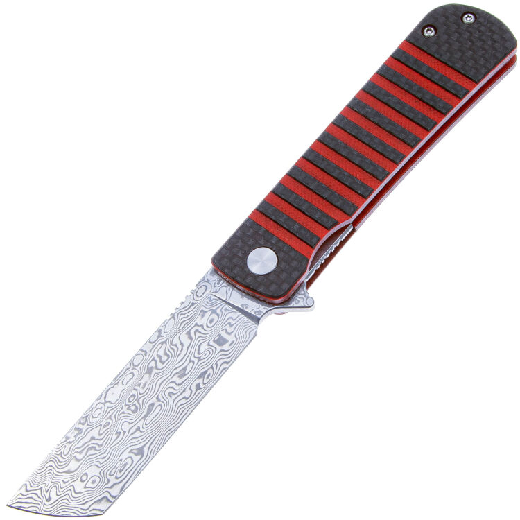 Нож Bestech Titan сталь Damascus рукоять Red G10/Carbon Fiber (BL05B)