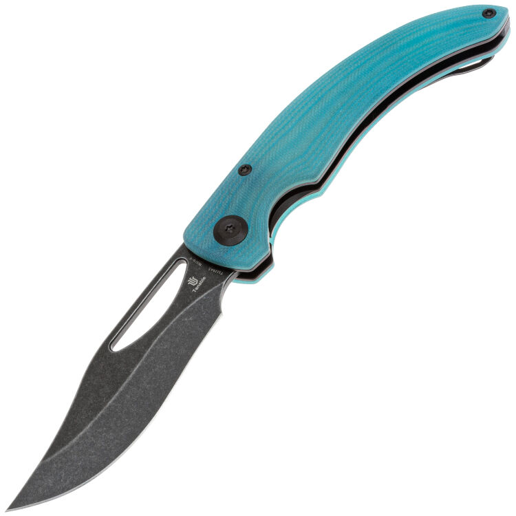 Нож Tenable Gideon blackwash сталь Nitro-V рукоять Tiffany Blue G10