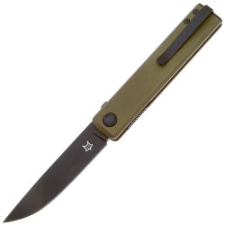 Нож Fox Chnops black сталь BECUT рукоять OD green aluminium (FX-543 ALG)