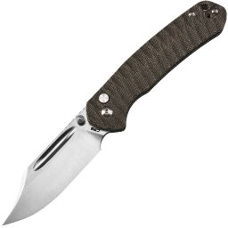 Нож CJRB Pyrite Bowie sandpolish сталь AR-SFII рукоять OD Green Micarta (J1942-ODG)