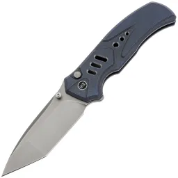 Нож WE Knife Zentron stonewash сталь M390 рукоять Blue Titanium (WE24094-4)