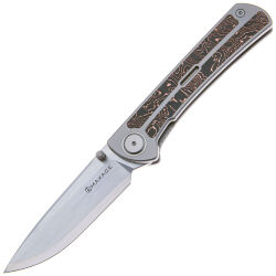 Нож Maxace Peregrine cталь San Mai ZDP-189/420 рукоять Сopper Carbon Fiber/Ti