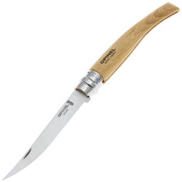 Нож Opinel №10 Effile Slim филейный сталь 12С27 рукоять бук (000517)