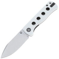 Нож QSP Canary Folder stonewash сталь 14C28N рукоять White G10 (QS150-G1)