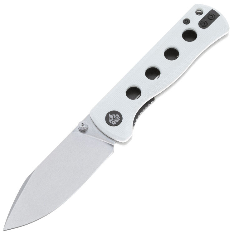Нож QSP Canary Folder stonewash сталь 14C28N рукоять White G10 (QS150-G1)