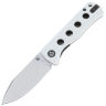 Нож QSP Canary Folder stonewash сталь 14C28N рукоять White G10 (QS150-G1)