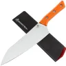 Нож кухонный Microtech 8" Chef Knife сталь M390MK рукоять Ember Orange G10 (3000-10EM)