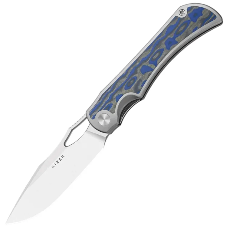 Нож Kizer Allure satin сталь S45VN рукоять Titanium/Vortex Micarta
