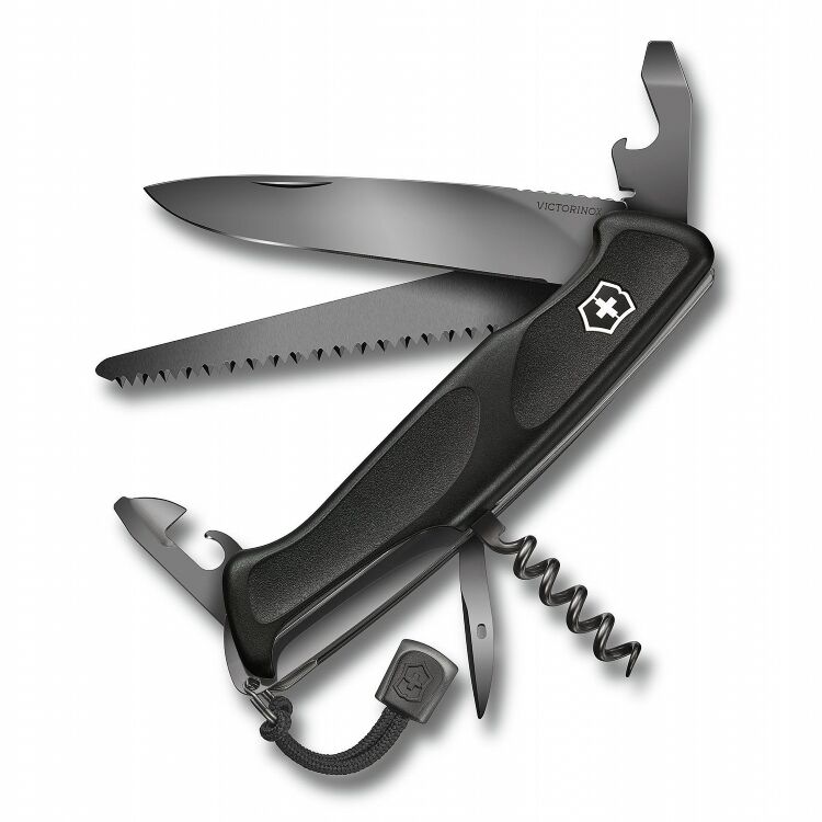Нож многофункц. Victorinox RangerGrip 55 Onyx Black (0.9563.C31P)