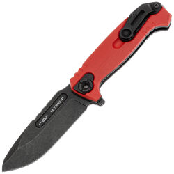 Нож N.C. Custom Ultras-F blackwash сталь AUS-10 рукоять Red G10/сталь