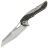 Нож TuoTown Horridus-2 сталь M390 рукоять Grey Ti/Chaotic Green CF