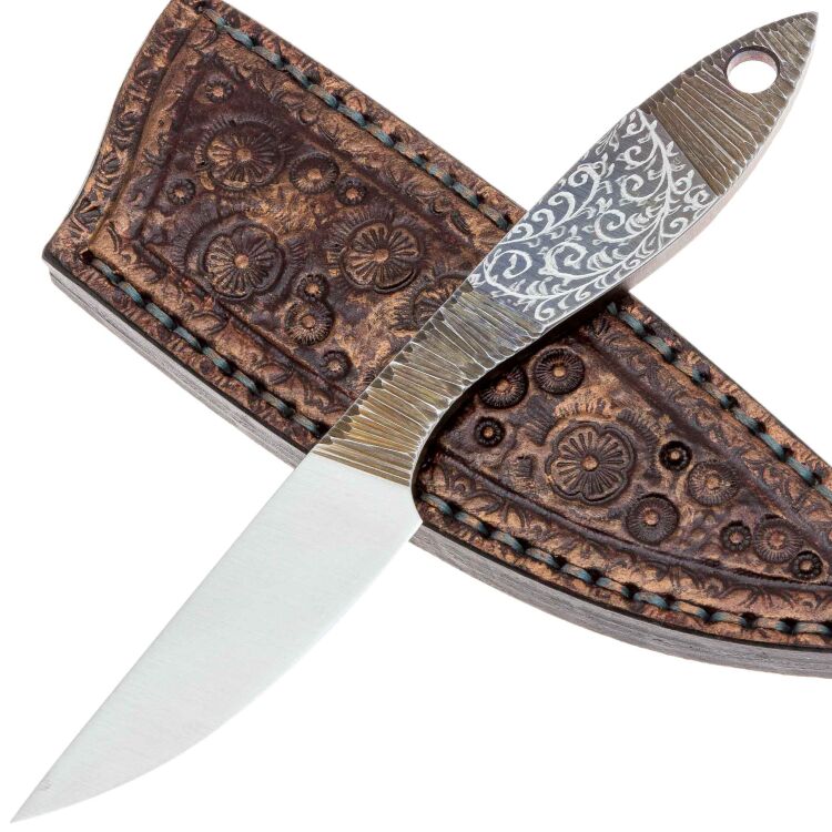 Нож Волчий Век Скелетная МиниМасичька гравировка Custom сталь 95х18 WA