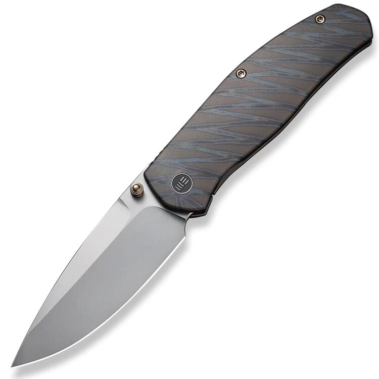 Нож WE Knife Esprit beadblast сталь CPM-20CV рукоять Tiger striped flamed Ti (WE20025B-B)
