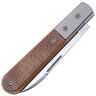 Нож Lion Steel Barlow Roundhead сталь M390 рукоять Ti/Natural canvas micarta (L/CK0111 NC)