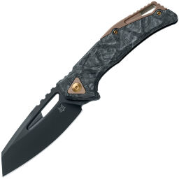 Нож Fox Chronos black PVD сталь MagnaCut рукоять Dark Matter FatCarbon/Bronze Titanium (FX-552 ALCF)